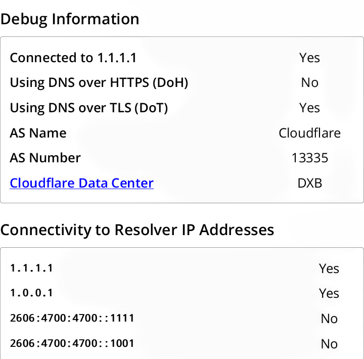 Check DNS resolver